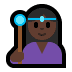 🧙🏿‍♀️ woman mage: dark skin tone display on Windows